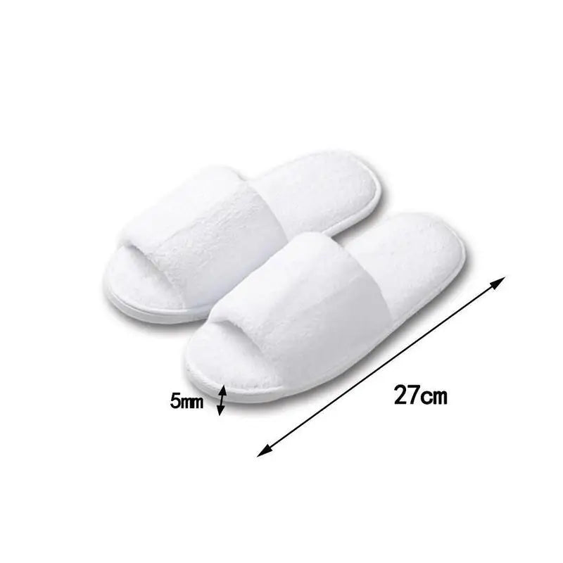 Hotel Disposable Slippers Spa Hotel Wedding Guest Slipper Towelling Terry Soft Toe Breathable Style Open Shoes Disposable W Z6C5