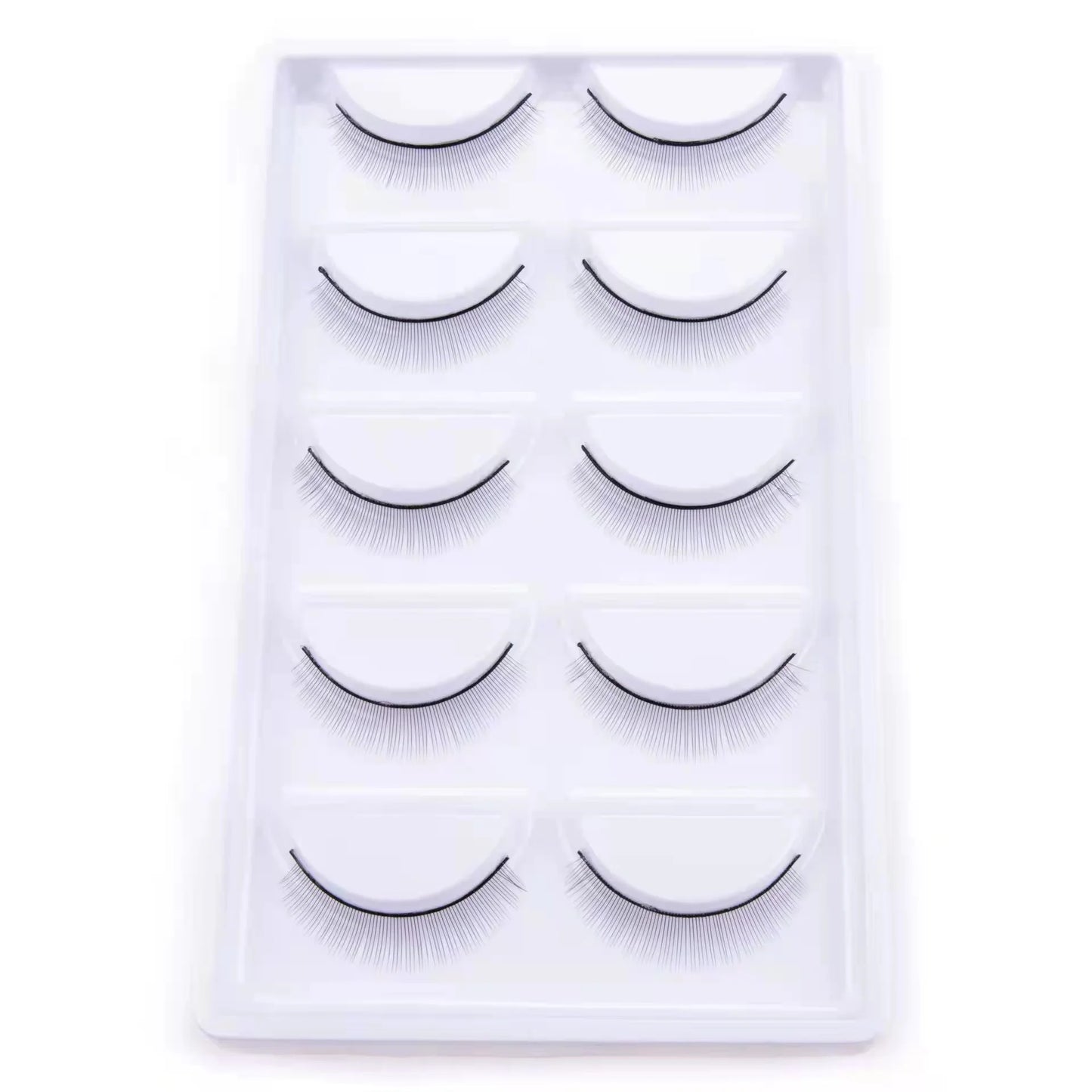 NEW 5/10 pairs long Natural Mink False Eyelashes Cross Dense Handmade Cotton Stalk Eye Lashes Makeup Mink Fake Eyelashes 54 Hot