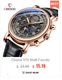 Chenxi 8220 Dragon Totem Embossed Calendar Waterproof Men's Chinese Style Wrist Watch Steel Band Business