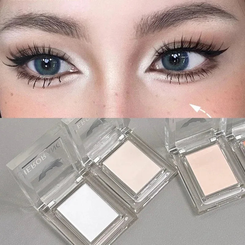 Monochrome Matte White Highlighter Palette Low Saturation 4 Color Face Matte Highlighte Eye Nose Eyeshadow Korea Makeup Cosmetic