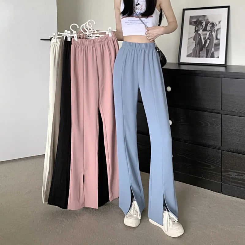 MEXZT Striped Shorts Women Summer Streetwear Loose Wide Leg Shorts Korean Casual Elastic Waist Sports Shorts Bf Couple Oversized