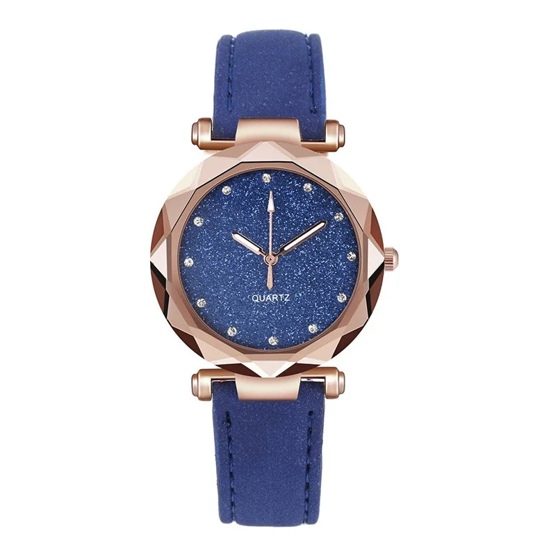 WOKAI high quality fashion casual ladies strap Quartz watch Student girl glow-in-the-dark waterproof clock retro