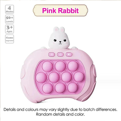 Pink Rabbit Electronic Push Pop Game – Pro Super Bubble Pop Light Up Antistress Fidget Toy for Kids & Adults, Birthday Gift