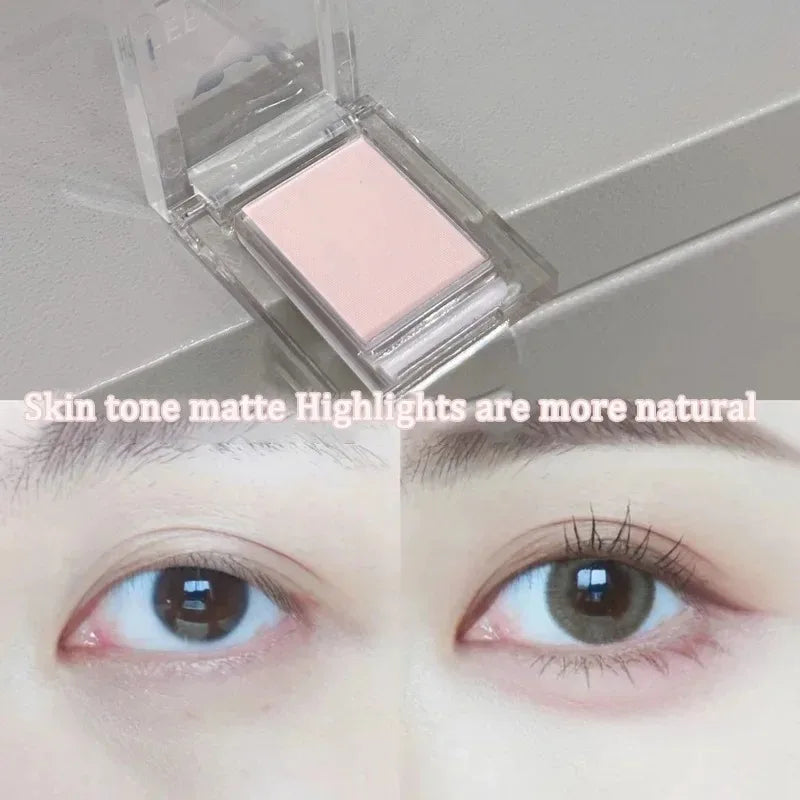 Monochrome Matte White Highlighter Palette Low Saturation 4 Color Face Matte Highlighte Eye Nose Eyeshadow Korea Makeup Cosmetic