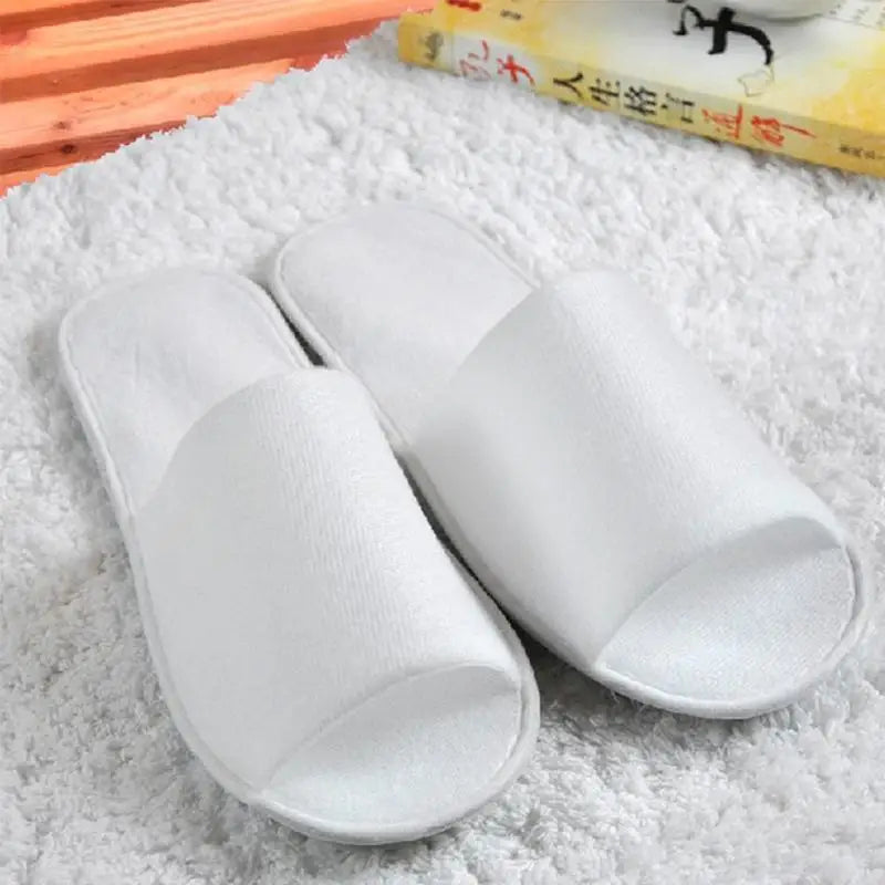 Hotel Disposable Slippers Spa Hotel Wedding Guest Slipper Towelling Terry Soft Toe Breathable Style Open Shoes Disposable W Z6C5