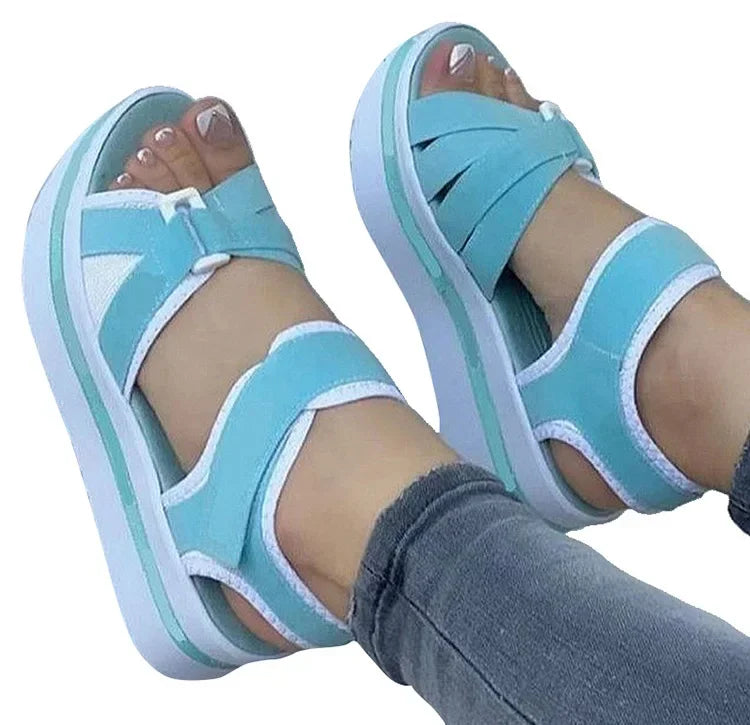 Women's Sandals Heels Sandals With Low Platform Shoes For Women Summer Sandals Heeled Summer Shoes Female Footwear Wedges Shoes