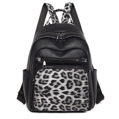 Black Large Capacity Retro Backpack – Stylish Travel & Casual Bag