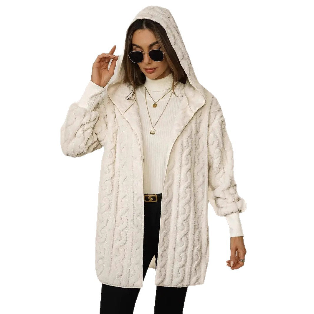 Women’s Autumn & Winter Furry Coat – Warm Plush Outerwear