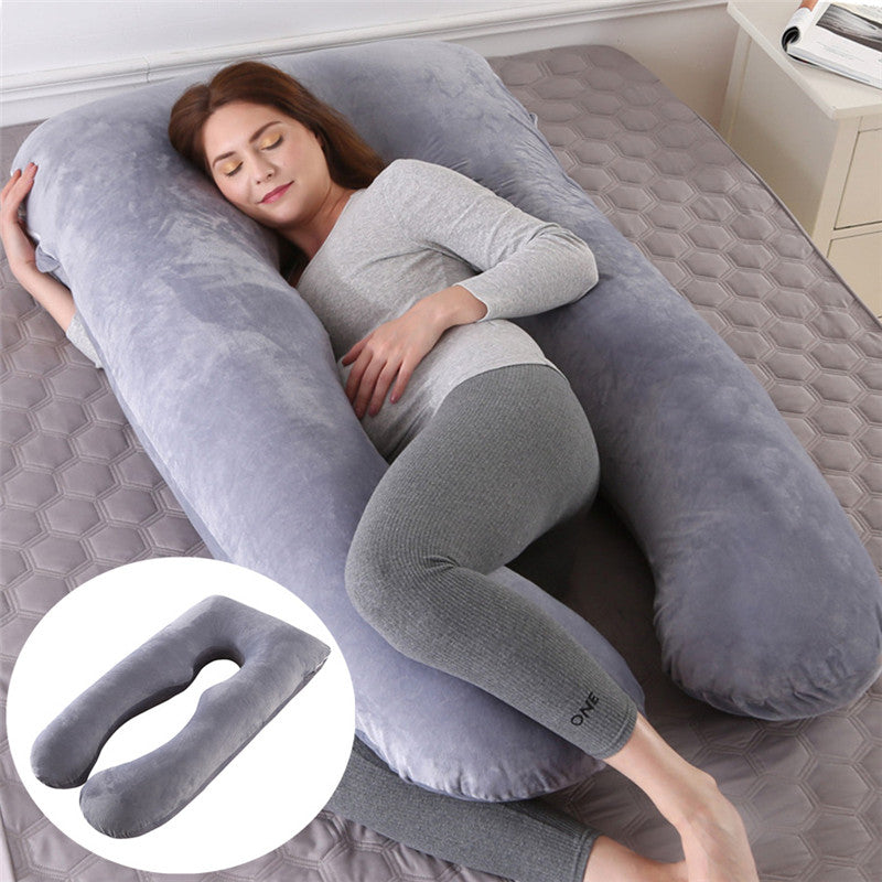 U-Shaped Pregnancy Pillow for Sleeping – Ice Silk Cooling Maternity Support Pillow for Comfort
