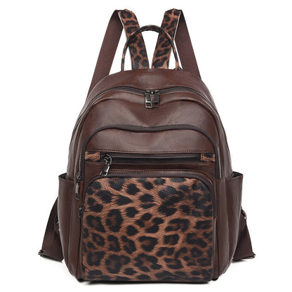 Coffee Large Capacity Retro Backpack – Stylish Travel & Casual Bag
