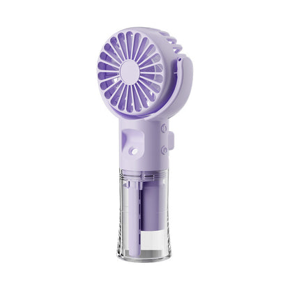 F4 Spray Fan Purple Hand held Spray Fan Portable Handheld Mist Spray Fan, USB Rechargeable, 4-Speed Cooling