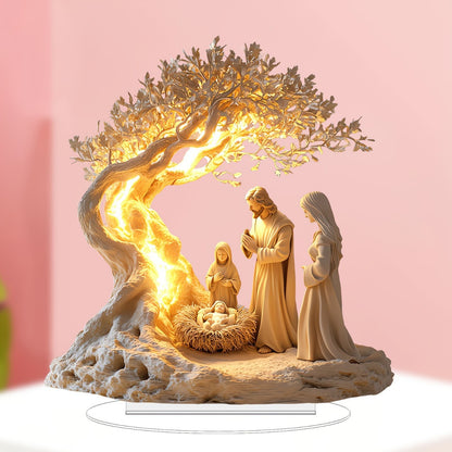 Jesus Tree of Life Acrylic Decorative Ornament – Christian Home & Office Decor
