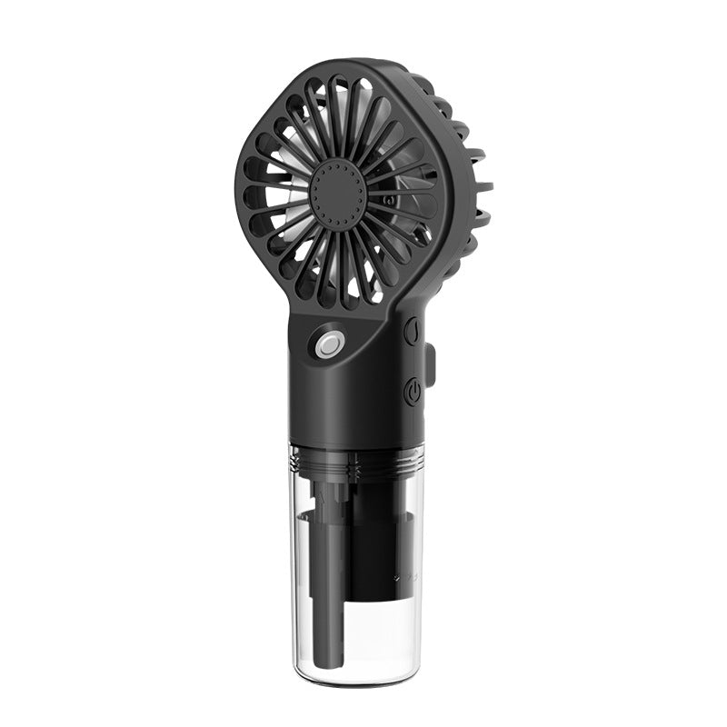 F3 Spray Fan Black Hand held Spray Fan Portable Handheld Mist Spray Fan, USB Rechargeable, 4-Speed Cooling