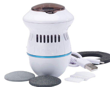 White Electric Foot Callus Remover & Dead Skin Grinder – Professional Pedicure Foot File Machine