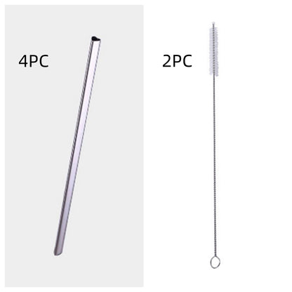 Set5 Heart-Shaped Stainless Steel Straw – Reusable Eco-Friendly Drinking Straw