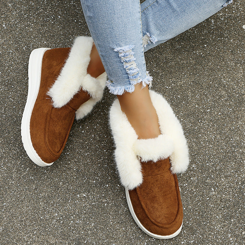 Women’s Snow Boots – Warm Winter Ankle Boots with Plush Fur Lining