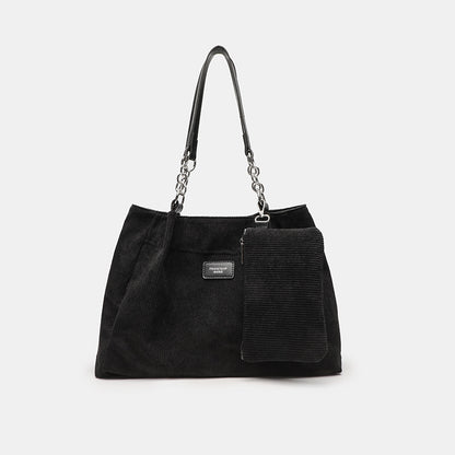 Women’s Corduroy Tote Bag – Fashionable High-Capacity Commuter Bag