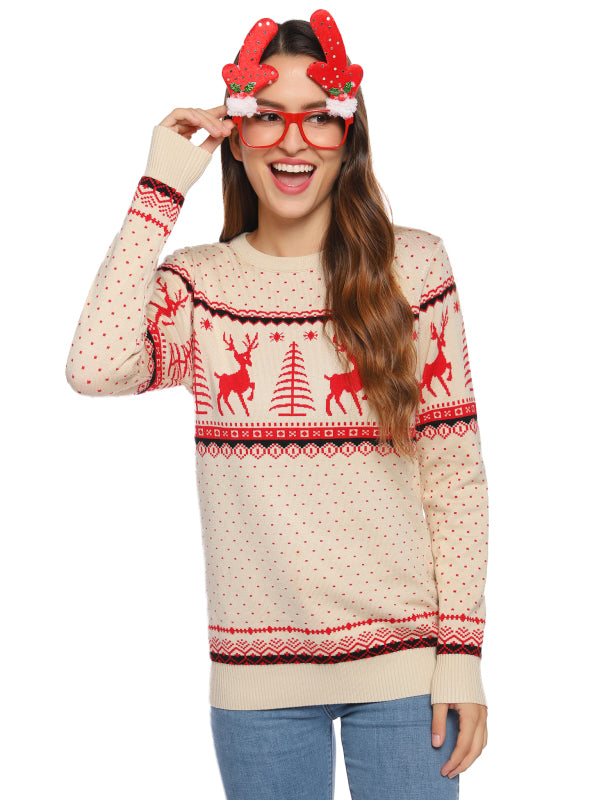 Cracker khaki Casual/ Comfortable And Warm Christmas Sweater