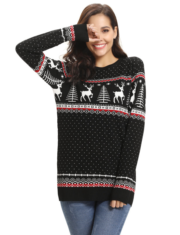 Black Casual/ Comfortable And Warm Christmas Sweater