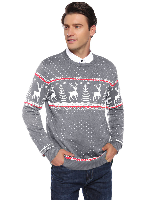 men's grey Casual/ Comfortable And Warm Christmas Sweater