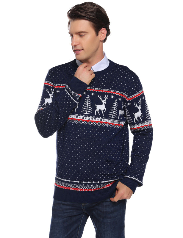 Men's Navy Blue Casual/ Comfortable And Warm Christmas Sweater