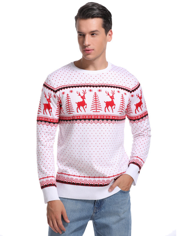 men's white Casual/ Comfortable And Warm Christmas Sweater