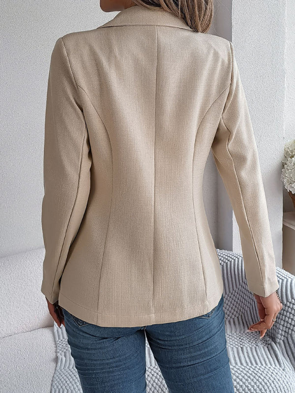 Long-sleeved double-breasted blazer jacket