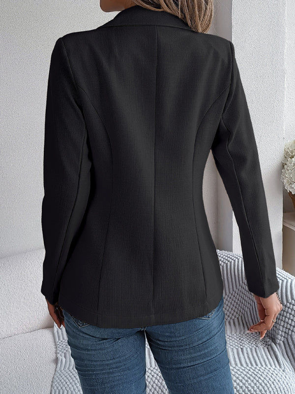 Long-sleeved double-breasted blazer jacket