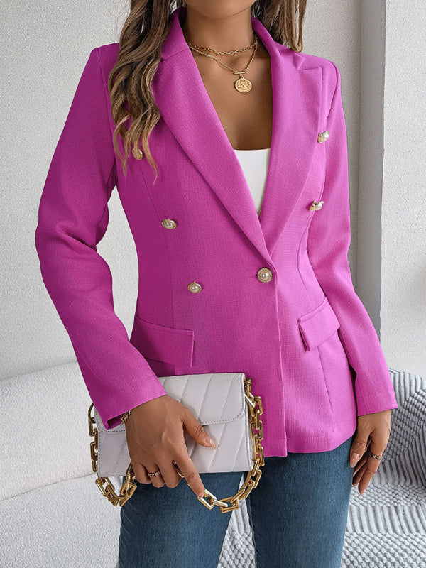 Rose Long-sleeved double-breasted blazer jacket